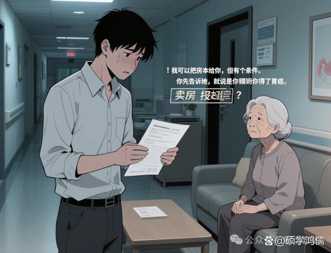 你先告诉她,就说是你得了胃癌.」
